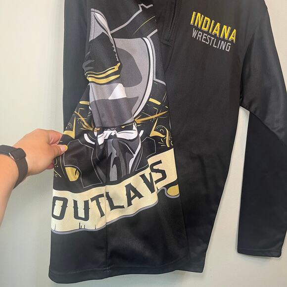 G6 SportsWear MMA Gym Boxing Pullover Top Outlaws Logo Indiana Size Medium - Picture 3 of 6